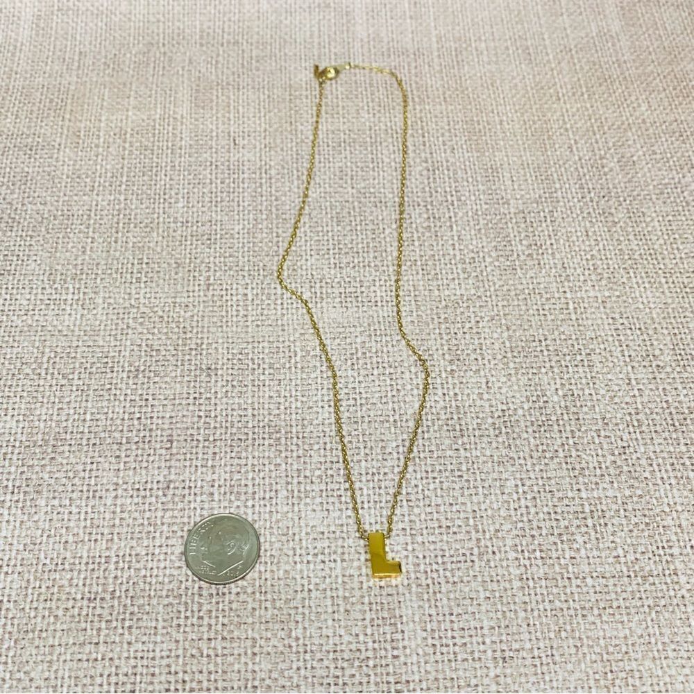 Trifari‎ Vintage Gold Initial L Necklace